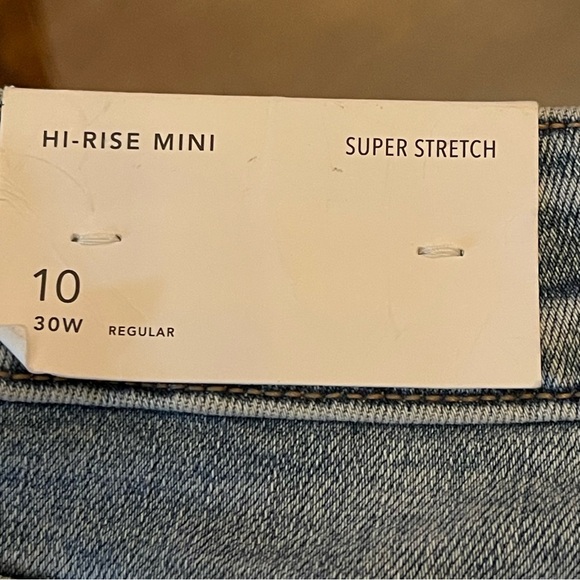 American Eagle high rise mini distressed denim jean‎ skirt new with tags size 10 - Picture 8 of 11